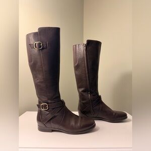 UGG Australia Beryl Leather Brown Riding Boots Size 6